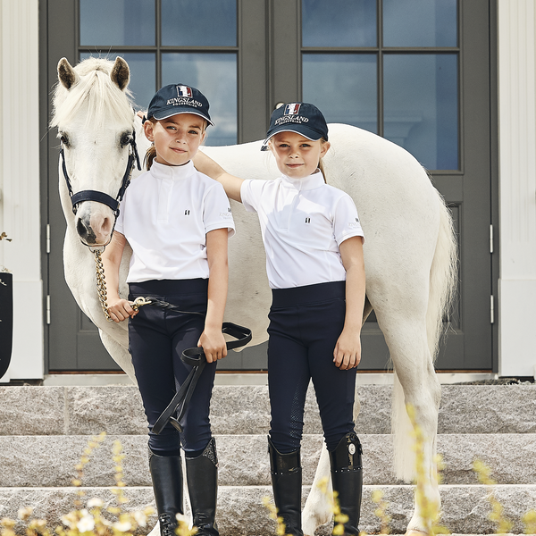 Chemise de concours Kingsland Classic manches courtes Junior Filles Blanc Chemise de concours Kingsland Classic manches courtes Junior Filles Blanc