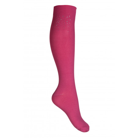Chaussettes HKM Crystals Rose