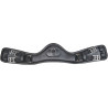 Sangle en cuir HKM Dressage Anatomic élastique - Noir