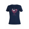 T-shirt enfants HKM I love horse riding - Bleu foncé