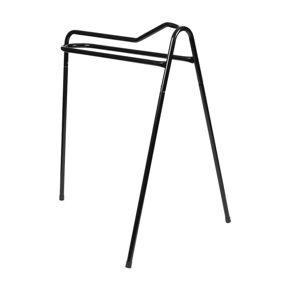 Porte-Selle Pliable Autoportant VidaXL En Fer Noir - Support De Selle Cheval Avec Étagère, 68x49.5x91 Cm