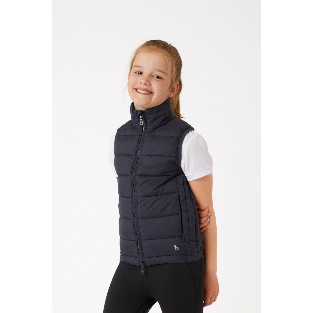 Posijego Gilet Matelassé pour Petites Filles Léger Sans Manches avec Capuche Veste d'Hiver avec Poches Vêtement Chaud