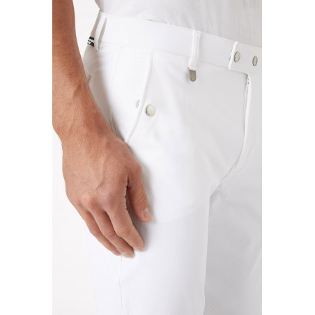Pantalon à basanes silicone Horze Grand Prix homme Blanc