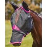 Masque anti-mouches Weatherbeeta ComFiTec Deluxe Durable Mesh oreilles et nez - Noir / violet