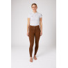 Pantalon d'équitation taille haute Tara silicone fond intégral femme Horze - Marron foncé