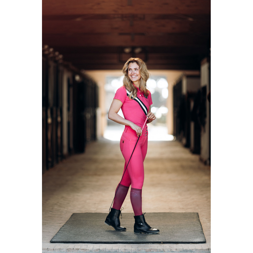 Pantalon d'équitation taille haute Horze Mira, silicone, fond