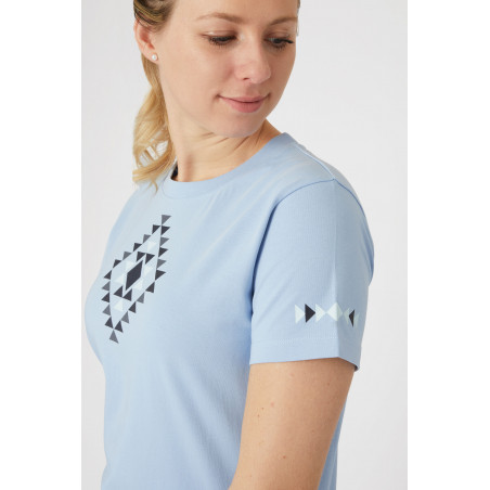 T-shirt imprimé Horze Zion femme Bleu cachemire