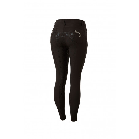 Pantalon d'équitation fond intégral Horze Kaitlin pour femme avec déco florale