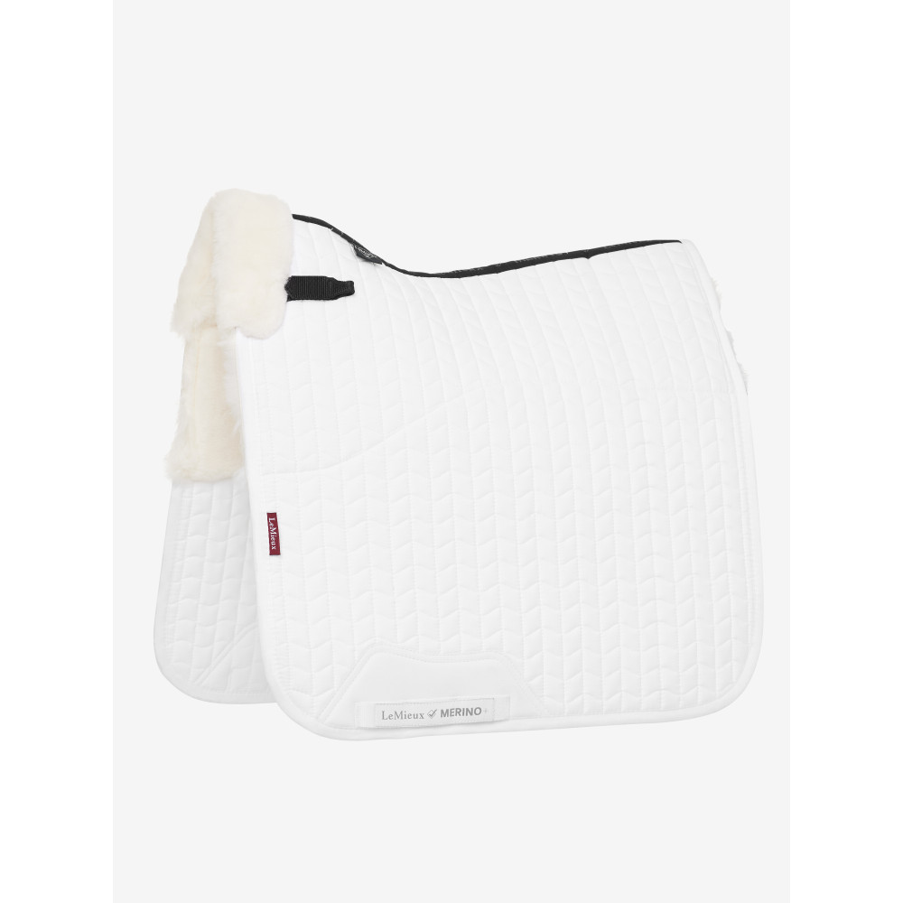 LeMieux Mesh Air Dressage Tapis de Selle Unisexe, Carré en Maille de Carbone Blanc, L