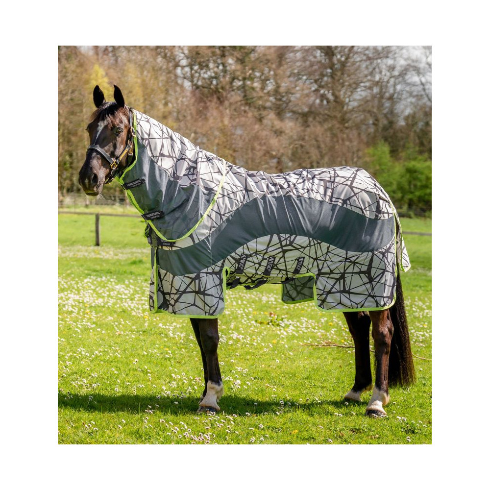 Couverture anti-mouches pour cheval couvre-cou Weatherbeeta Comfitec Essential Mesh II - white