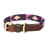 Collier pour chien Weatherbeeta cuir Polo - Marron cowdray / violet / violet