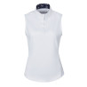 Polo de concours sans manches Dublin femme Ria - Blanc / bleu marine