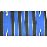 Tapis Westride Navajo coton/acrylique Noir / bleu roi  / blanc