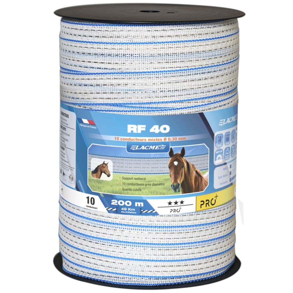 Corde Pour Clôture électrique 6mm - 200 M Rouleau - Blanc - Pour Chevaux/équitation - Marque Smart