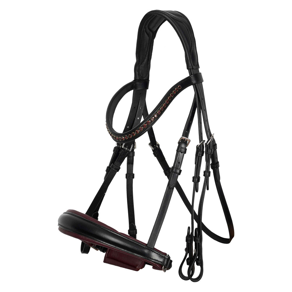 Bride d'équitation obstacle en cuir Equestro