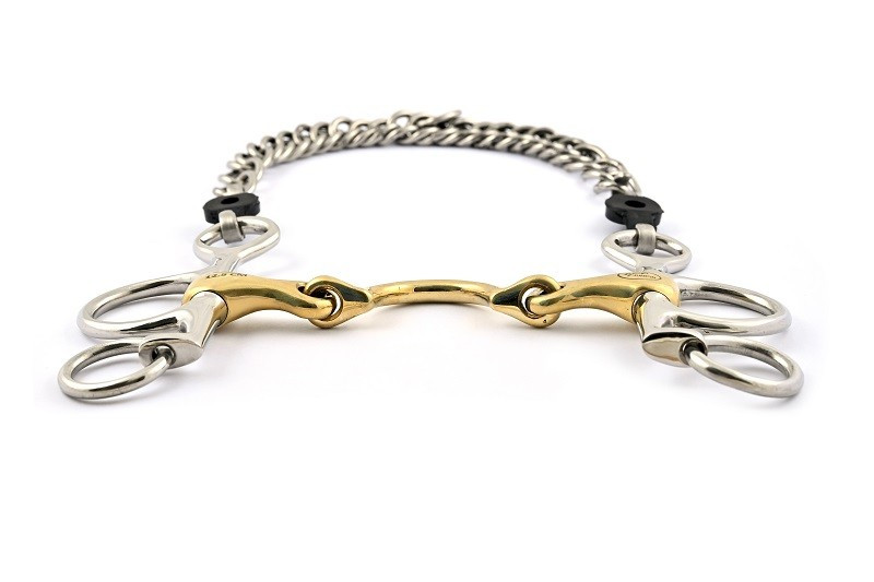 Mors Pelham Jump'In petites branches double brisure passage de langue