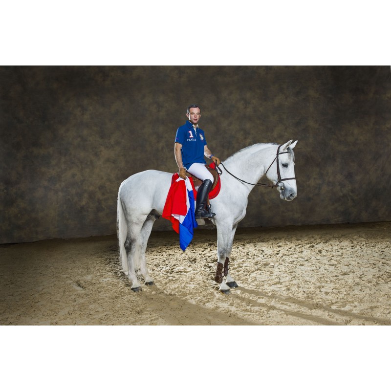 EQUITHEME Tapis Challenge Couleurs Poney Taille Equipement Cheval Orange//Choco