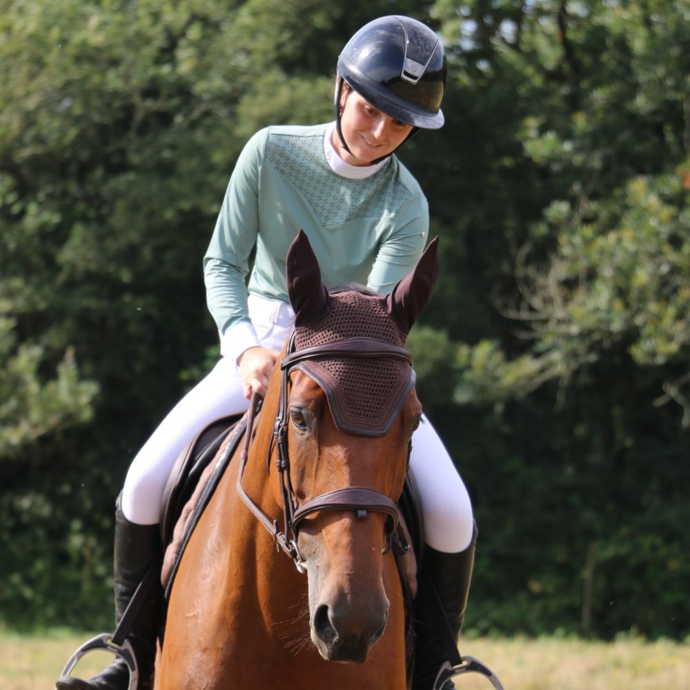Chemise Manches Longues équitation Noble Pony UPF 50 - Protection Solaire, Zip Quart, Bits N Reins