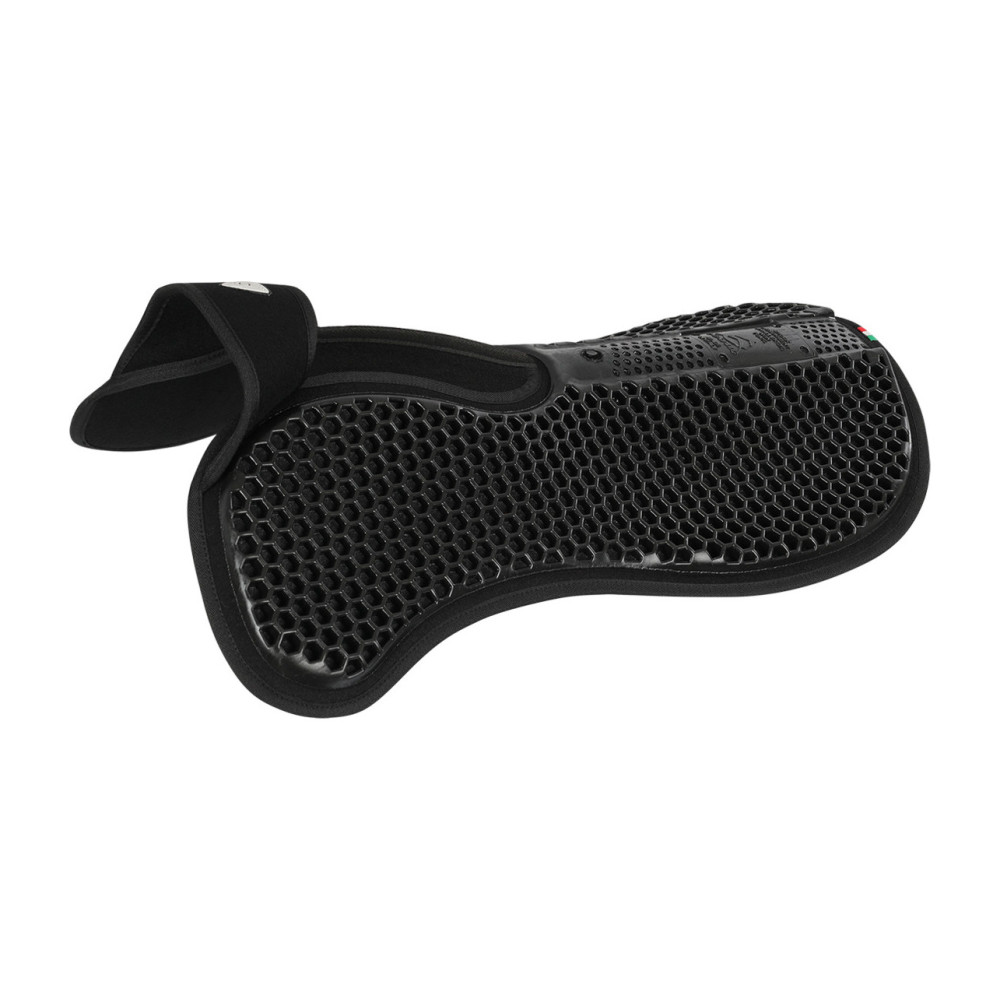 Acavallo Amortisseur Double Feutre Plat Écologique Noir - Confort Optimal Pour Cheval