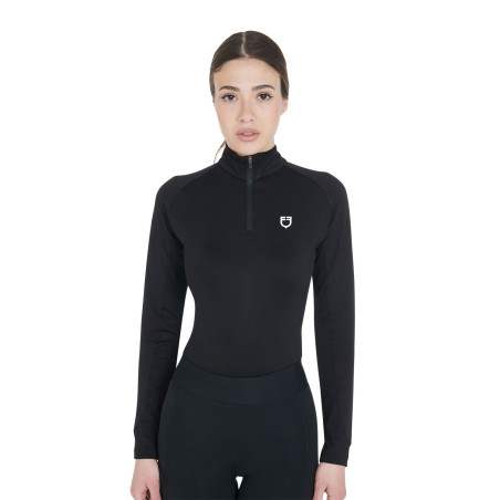 Base layer ajusté manches longues femme en tissu technique Equestro