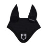 Bonnet anti-mouches en coton avec logo central New Style Equestro - Noir