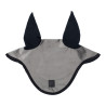 Bonnet anti-mouches en velours et tissu technique Equestro - Gris / noir