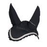 Bonnet anti-mouches tricoté avec cordura Equestro - Noir