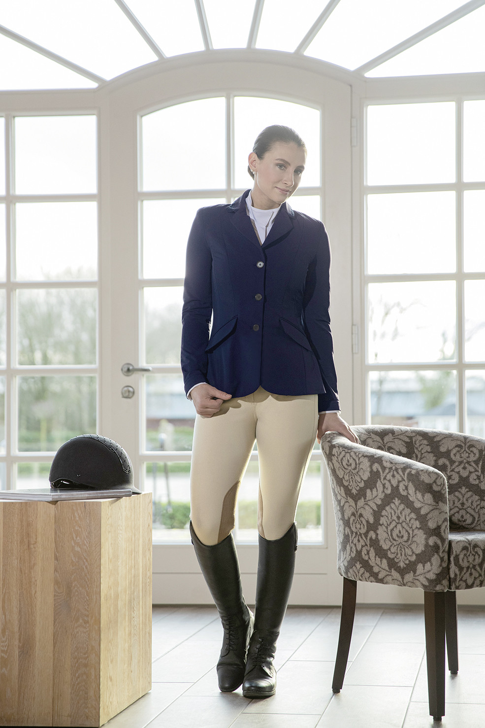 Veste de concours Woman Hunter HKM Bleu foncé Veste de concours Woman Hunter HKM Bleu foncé
