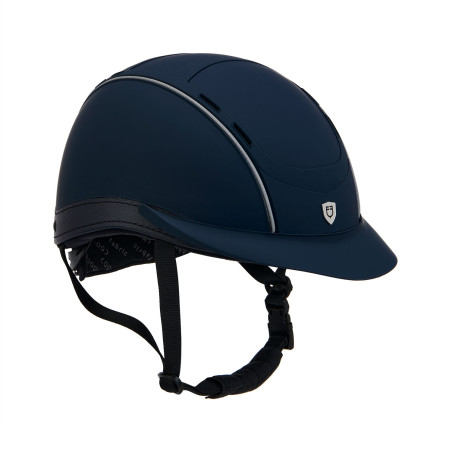 Casque Phantom avec logo frontal et inserts en cuir Equestro