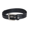 Ceinture en cuir avec broderie artisanale Equestro - Noir