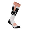 Chaussettes unisex en tissu technique et respirant avec logo Equestro - Noir / blanc / rose