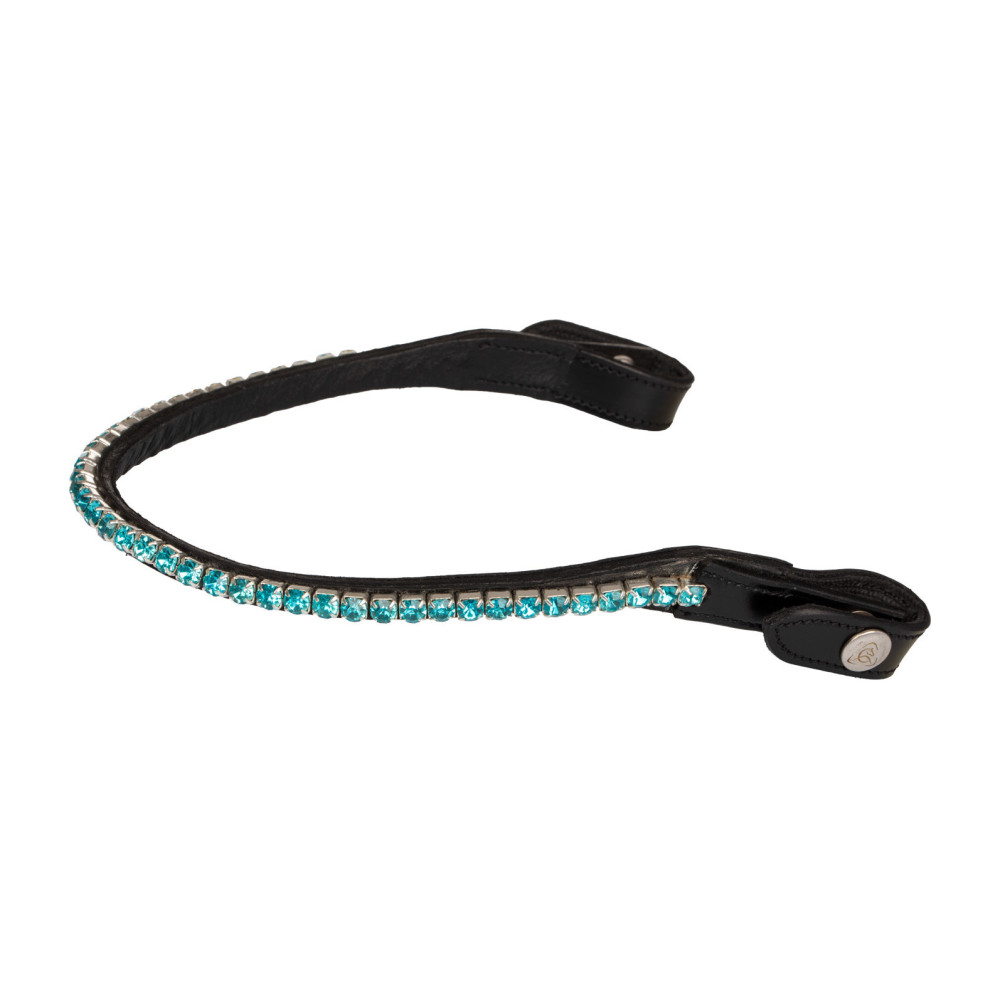 Frontal d'équitation en cuir avec cristaux - Acavallo