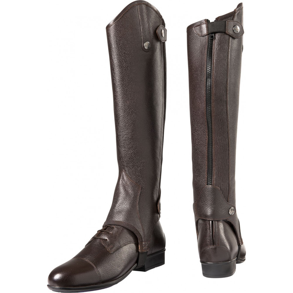 Chaps Rodéo Western - Noir Et Turquoise - Cuir Grainé - Taureau - Équitation - Neufs