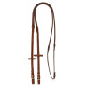 Rênes en cuir avec grip en caoutchouc 5/8" Acavallo - Marron foncé