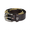 Ceinture en cuir avec motif sud-ouest Equestro - Marron / beige / noir