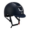 Casque Eclipse avec strass Equestro - Marine / argent