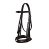 Bride de dressage en cuir Dressage Equestro - Marron foncé