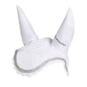 Bonnet anti-mouches tricoté avec cordura Equestro - Blanc