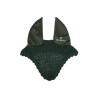 Bonnet anti-mouches poney en coton avec oreilles élastiques Equestro - Vert