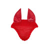 Bonnet anti-mouches poney en coton avec oreilles élastiques Equestro - Rouge