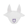Bonnet anti-mouches en tissu technique avec logo multicolore Equestro - Blanc / blanc / violet