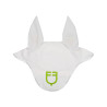 Bonnet anti-mouches en tissu technique avec logo multicolore Equestro - Blanc / blanc / vert citron