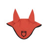 Bonnet anti-mouches en tissu technique avec logo GP Equestro - Rouge brique / noir