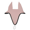 Bonnet anti-mouches en tissu technique avec attache au muserolle Equestro - Rose cameo / noir
