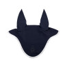 Bonnet anti-mouches en lycra avec logo en silicone Acavallo - Bleu profond / blanc