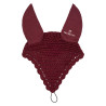 Bonnet anti-mouches en coton avec attache au licol Equestro - Bordeaux