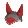 Bonnet anti-mouches en coton antibactérien Equestro - Gris / rouge