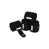 Bandes de polo respirantes poney Trim par 4 Equestro - Noir / noir