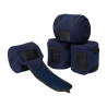 Bandes de polo anti-boulochage avec fermeture velcro Acavallo par 4 - Bleu profond / noir