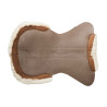 Amortisseur thérapeutique en gel découpe et bordure en laine de mouton avec Dri-Lex Acavallo - Marron / naturel
